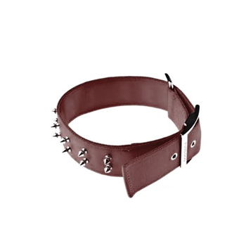 FERRIBIELLA COLLAR NYLON STUDS 5X56CM BROWN