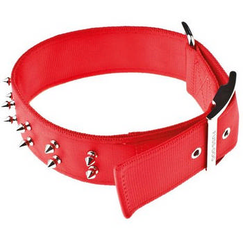 FERRIBIELLA COLLAR NYLON STUDS 5X61CM RED