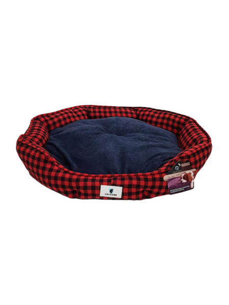 ANICOSE BASKET OCTAGON PLAID BLUE/RED L