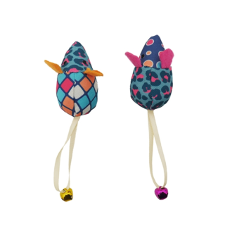 ROSEWOOD PATCHWORK MICE (2 PCS)