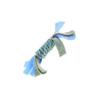 HAPPY PET FLEECE ROPE COIL BLUE