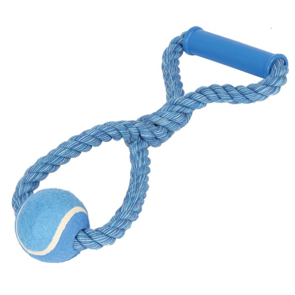HAPPY PET NUTS FOR KNOTS TENNIS BALL PULL PURPLE