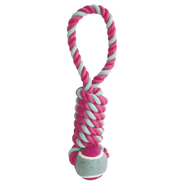 HAPPY PET OUT AND ABOUT TENNIS BALL COIL TUGGER