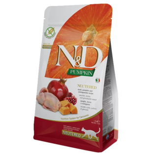 N&D CAT PUMPKIN NEUTERED QUAIL 1.5KG