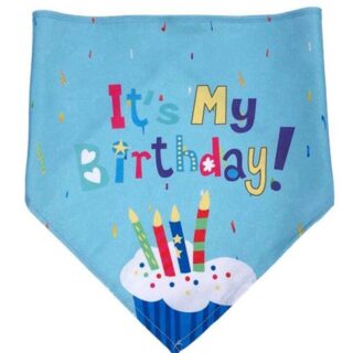 HEALTHY PET BANDANA HAPPY BIRTHDAY BLUE