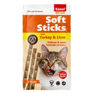 SANAL CAT SOFT STICKS TURKEY & LIVER 15GR (3PCS)