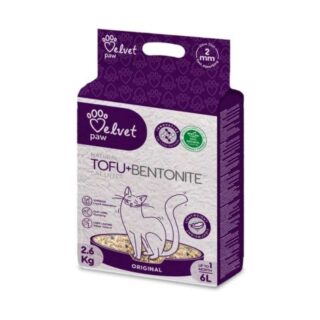 VELVET PAW TOFU CAT LITTER BENTONITE ORIGINAL 6LT