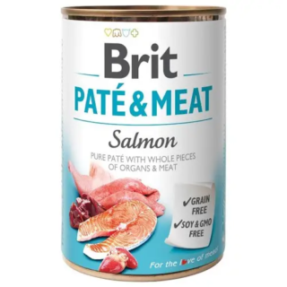 BRIT CARE CAN PATE & MEAT SALMON 800GR