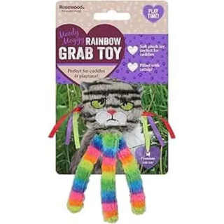 Rosewood Moody Moggy Rainbow Grab Toy