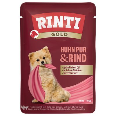 RINTI GOLD GOURMET POUCH PURE CHICKEN & BEEF 100GR