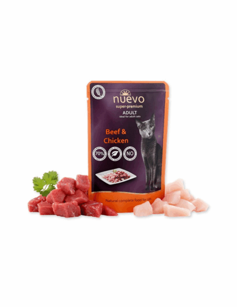 Nuevo Pouch Adult Beef & Chicken 85Gr