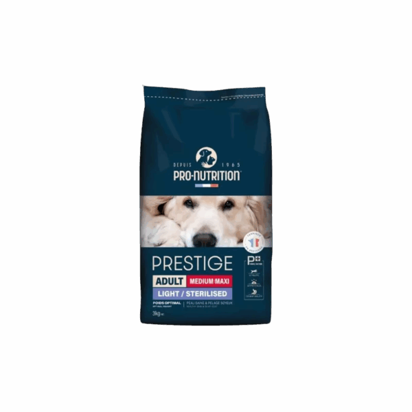 Pro-Nutrition Prestige Dog Adult Light/Sterilised Med/Max 15+3Kg