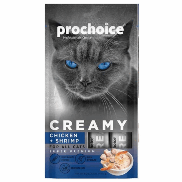 Prochoice Creamy Adult Chicken & Shrimp 4X15Gr