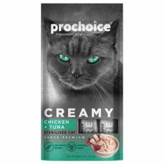 Prochoice Creamy Sterilised Chicken & Tuna 4X15Gr