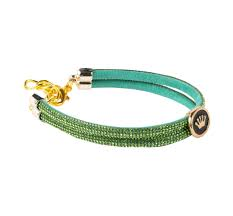 Woof Moda Περιδεραιο Στρας Διπλο Πρασινο S 23-28Cm