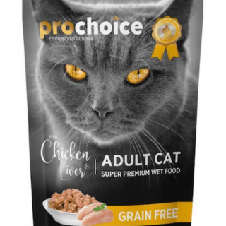 Prochoice Pouch Adult Cat Chicken/Liver Gf 85Gr