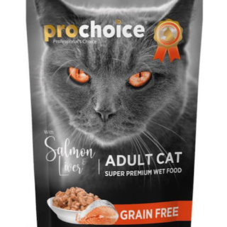 Prochoice Pouch Adult Cat Salmon/Liver Gf 85Gr