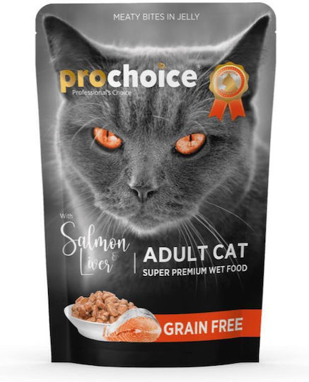 Prochoice Pouch Adult Cat Salmon/Liver Gf 85Gr