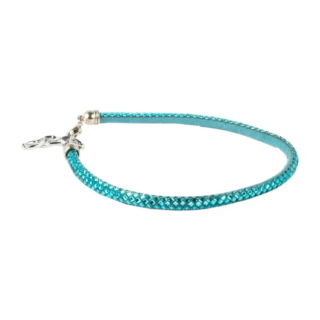 Woof Moda Περιδεραιο Στρας Κρυσταλλο Τιρκουαζ S 23-28Cm