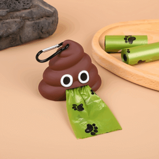 Papillon Poop Bag Dispenser + 1 Roll Of 15 Degredable Bags