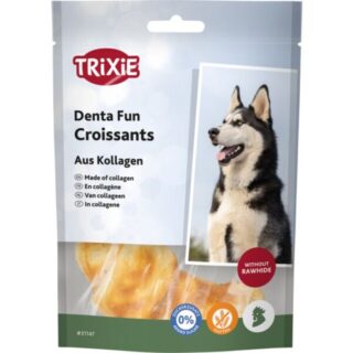 TRIXIE ΛΙΧΟΥΔΙΑ DENTA FUN ΚΡΟΥΑΣΑΝ ΚΟΤΟΠΟΥΛΟ ΜΕ ΚΟΛΑΓΟΝΟ (2PCS) 80GR