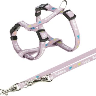 TRIXIE ΣΕΤ ΣΑΜΑΡΙ & ΟΔΗΓΟΣ JUNIOR 27-45CM/10MM LILAC